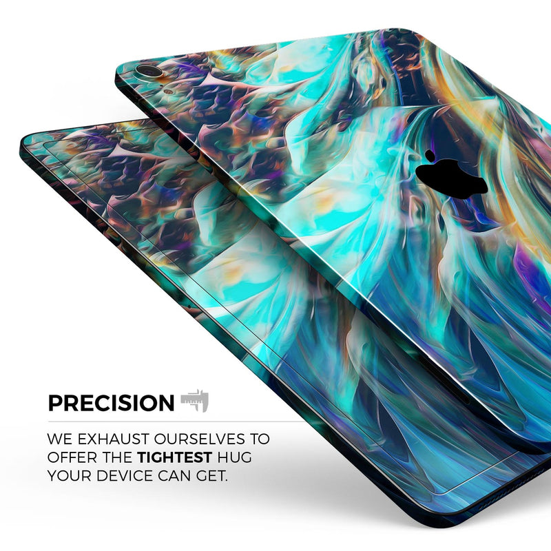 Liquid Abstract Paint Remix V28 - Full Body Skin Decal for the Apple iPad Pro 12.9", 11", 10.5", 9.7", Air or Mini (All Models Available)
