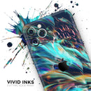 Liquid Abstract Paint Remix V28  - Protective Skin Wrap & Decal – Compatible with iPhone SE to iPhone 17 Pro Max (All Models)