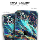 Liquid Abstract Paint Remix V28  - Protective Skin Wrap & Decal – Compatible with iPhone SE to iPhone 17 Pro Max (All Models)