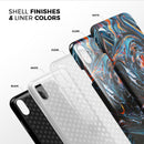 Liquid Abstract Paint Remix V2 - iPhone X Swappable Hybrid Case