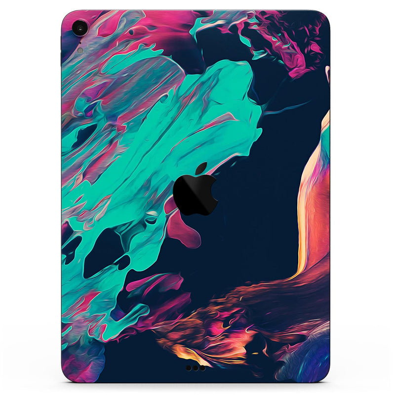 Liquid Abstract Paint Remix V31 - Full Body Skin Decal for the Apple iPad Pro 12.9", 11", 10.5", 9.7", Air or Mini (All Models Available)