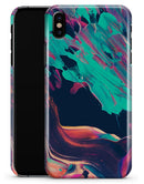 Liquid Abstract Paint Remix V31 - iPhone X Clipit Case
