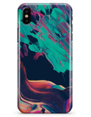 Liquid Abstract Paint Remix V31 - iPhone X Clipit Case