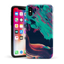 Liquid Abstract Paint Remix V31 - iPhone X Swappable Hybrid Case