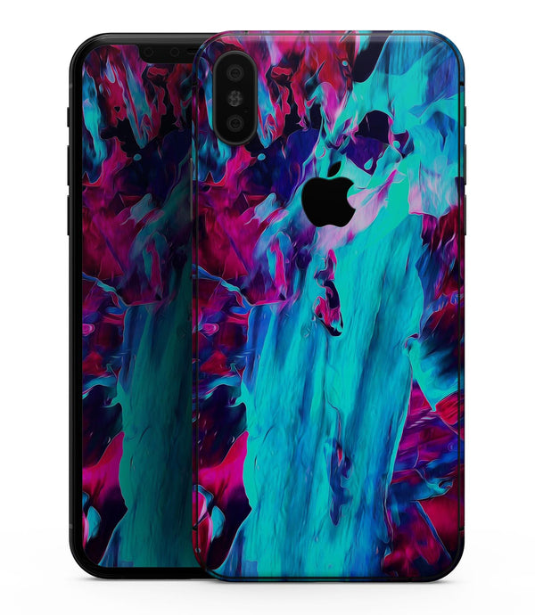 Liquid Abstract Paint Remix V32 - iPhone XS MAX, XS/X, 8/8+, 7/7+, 5/5S/SE Skin-Kit (All iPhones Available)
