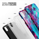 Liquid Abstract Paint Remix V32 - iPhone X Swappable Hybrid Case