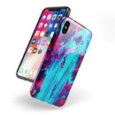Liquid Abstract Paint Remix V32 - iPhone X Swappable Hybrid Case