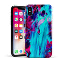 Liquid Abstract Paint Remix V32 - iPhone X Swappable Hybrid Case