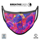 Liquid Abstract Paint Remix V33 - Made in USA Mouth Cover Unisex Anti-Dust Cotton Blend Reusable & Washable Face Mask with Adjustable Sizing for Adult or Child