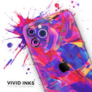 Liquid Abstract Paint Remix V33  - Protective Skin Wrap & Decal – Compatible with iPhone SE to iPhone 17 Pro Max (All Models)