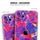 Liquid Abstract Paint Remix V33  - Protective Skin Wrap & Decal – Compatible with iPhone SE to iPhone 17 Pro Max (All Models)