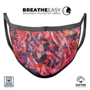 Liquid Abstract Paint Remix V35 - Made in USA Mouth Cover Unisex Anti-Dust Cotton Blend Reusable & Washable Face Mask with Adjustable Sizing for Adult or Child