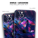 Liquid Abstract Paint Remix V36  - Protective Skin Wrap & Decal – Compatible with iPhone SE to iPhone 17 Pro Max (All Models)