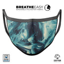 Liquid Abstract Paint Remix V37 - Made in USA Mouth Cover Unisex Anti-Dust Cotton Blend Reusable & Washable Face Mask with Adjustable Sizing for Adult or Child