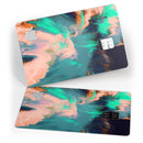 Liquid Abstract Paint Remix V39 - Premium Protective Decal Skin-Kit for the Apple Credit Card