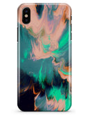 Liquid Abstract Paint Remix V39 - iPhone X Clipit Case