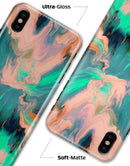 Liquid Abstract Paint Remix V39 - iPhone X Clipit Case