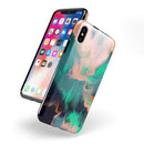 Liquid Abstract Paint Remix V39 - iPhone X Swappable Hybrid Case