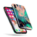 Liquid Abstract Paint Remix V39 - iPhone X Swappable Hybrid Case