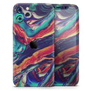 Liquid Abstract Paint Remix V3  - Protective Skin Wrap & Decal – Compatible with iPhone SE to iPhone 17 Pro Max (All Models)