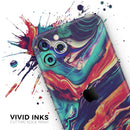 Liquid Abstract Paint Remix V3  - Protective Skin Wrap & Decal – Compatible with iPhone SE to iPhone 17 Pro Max (All Models)