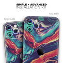 Liquid Abstract Paint Remix V3  - Protective Skin Wrap & Decal – Compatible with iPhone SE to iPhone 17 Pro Max (All Models)