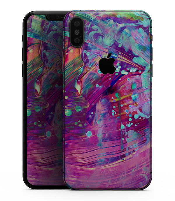 Liquid Abstract Paint Remix V41 - iPhone XS MAX, XS/X, 8/8+, 7/7+, 5/5S/SE Skin-Kit (All iPhones Available)