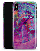 Liquid Abstract Paint Remix V41 - iPhone X Clipit Case