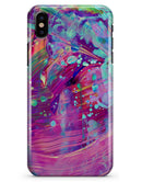 Liquid Abstract Paint Remix V41 - iPhone X Clipit Case