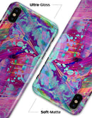 Liquid Abstract Paint Remix V41 - iPhone X Clipit Case