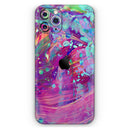 Liquid Abstract Paint Remix V41  - Protective Skin Wrap & Decal – Compatible with iPhone SE to iPhone 17 Pro Max (All Models)