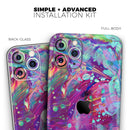 Liquid Abstract Paint Remix V41  - Protective Skin Wrap & Decal – Compatible with iPhone SE to iPhone 17 Pro Max (All Models)
