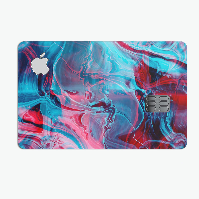 Liquid Abstract Paint Remix V42 - Premium Protective Decal Skin-Kit for the Apple Credit Card