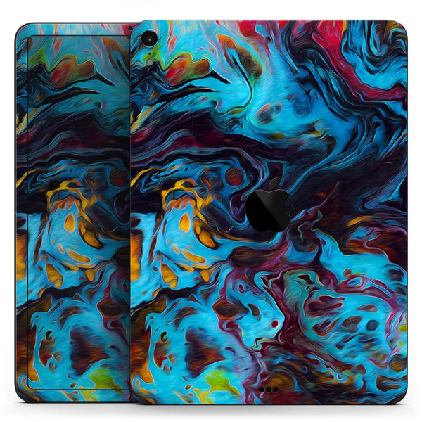 Liquid Abstract Paint Remix V43 - Full Body Skin Decal for the Apple iPad Pro 12.9", 11", 10.5", 9.7", Air or Mini (All Models Available)