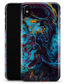 Liquid Abstract Paint Remix V43 - iPhone X Clipit Case