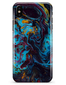 Liquid Abstract Paint Remix V43 - iPhone X Clipit Case