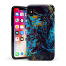 Liquid Abstract Paint Remix V43 - iPhone X Swappable Hybrid Case