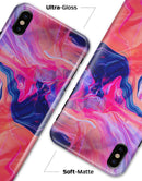 Liquid Abstract Paint Remix V44 - iPhone X Clipit Case