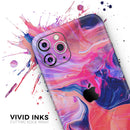 Liquid Abstract Paint Remix V44  - Protective Skin Wrap & Decal – Compatible with iPhone SE to iPhone 17 Pro Max (All Models)