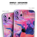 Liquid Abstract Paint Remix V44  - Protective Skin Wrap & Decal – Compatible with iPhone SE to iPhone 17 Pro Max (All Models)