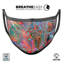 Liquid Abstract Paint Remix V45 - Made in USA Mouth Cover Unisex Anti-Dust Cotton Blend Reusable & Washable Face Mask with Adjustable Sizing for Adult or Child