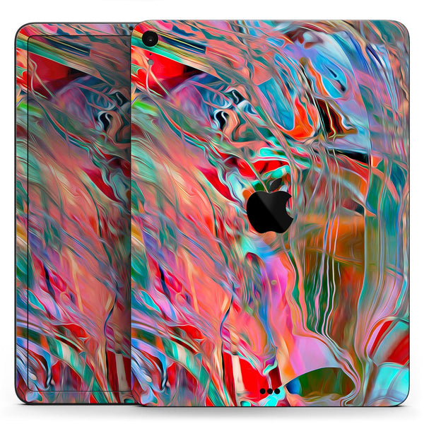 Liquid Abstract Paint Remix V45 - Full Body Skin Decal for the Apple iPad Pro 12.9", 11", 10.5", 9.7", Air or Mini (All Models Available)