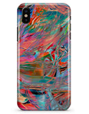 Liquid Abstract Paint Remix V45 - iPhone X Clipit Case