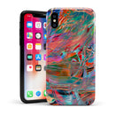 Liquid Abstract Paint Remix V45 - iPhone X Swappable Hybrid Case