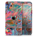Liquid Abstract Paint Remix V45  - Protective Skin Wrap & Decal – Compatible with iPhone SE to iPhone 17 Pro Max (All Models)