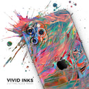 Liquid Abstract Paint Remix V45  - Protective Skin Wrap & Decal – Compatible with iPhone SE to iPhone 17 Pro Max (All Models)
