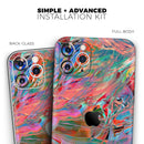 Liquid Abstract Paint Remix V45  - Protective Skin Wrap & Decal – Compatible with iPhone SE to iPhone 17 Pro Max (All Models)
