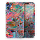 Liquid Abstract Paint Remix V45  - Protective Skin Wrap & Decal – Compatible with iPhone SE to iPhone 17 Pro Max (All Models)