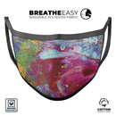 Liquid Abstract Paint Remix V46 - Made in USA Mouth Cover Unisex Anti-Dust Cotton Blend Reusable & Washable Face Mask with Adjustable Sizing for Adult or Child