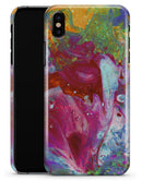 Liquid Abstract Paint Remix V46 - iPhone X Clipit Case